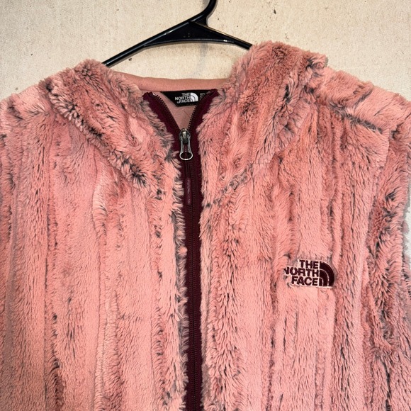 The North Face Furlander Faux Hooded Vest Sleeveless Jacket Pink Cozy - Picture 4 of 8